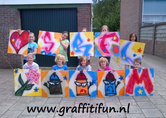 graffiti workshop kinderfeestje
